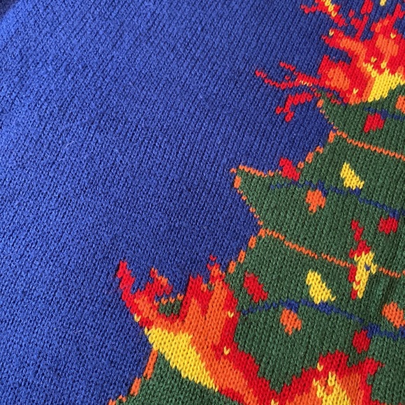Flaming Xmas Tree Sweater - Picture 3 of 4